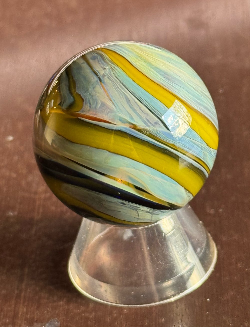 Image of Lime Swirl Junk Planet Marble