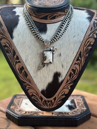 Image 1 of Spur/Hat White Buffalo Pendant