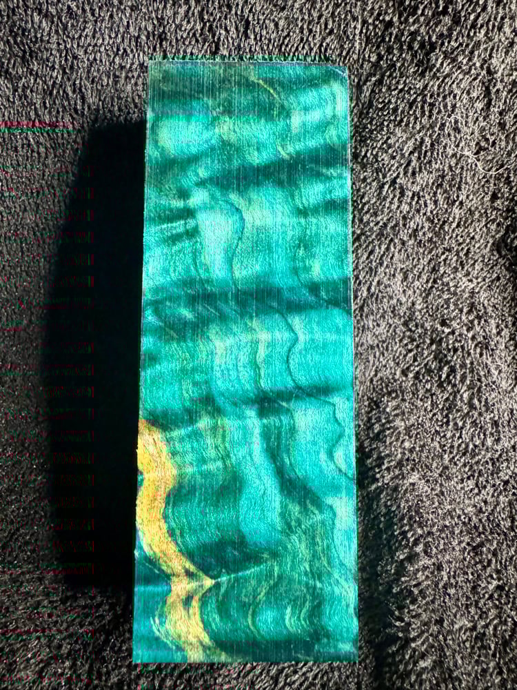 Image of Teal Quilted Maple Knife Block
