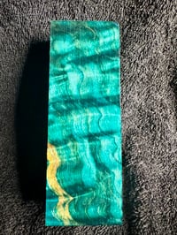 Image 1 of Teal Quilted Maple Knife Block