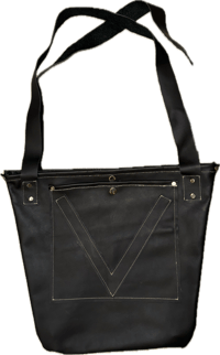 Cowhide Leather Tote Bag (Black)