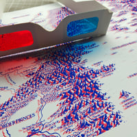 Image 1 of Old World 3D Map Print (A4)