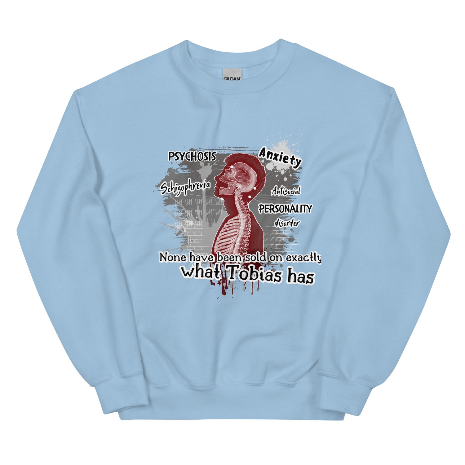 Image of Officially licensed Leigh Rivers Psychotic obsession Tobias Unisex Sweatshirt