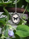Butterfly cameo pendant on sterling silver chain- choose your favourite from the dropdown menu