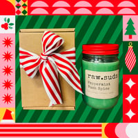 Image 1 of CHRISTMAS PEPPERMINT GUM + BUSH SPICE Soy Candle 