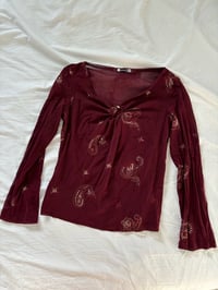 Image 3 of 2000s Burgundy shirt // M 