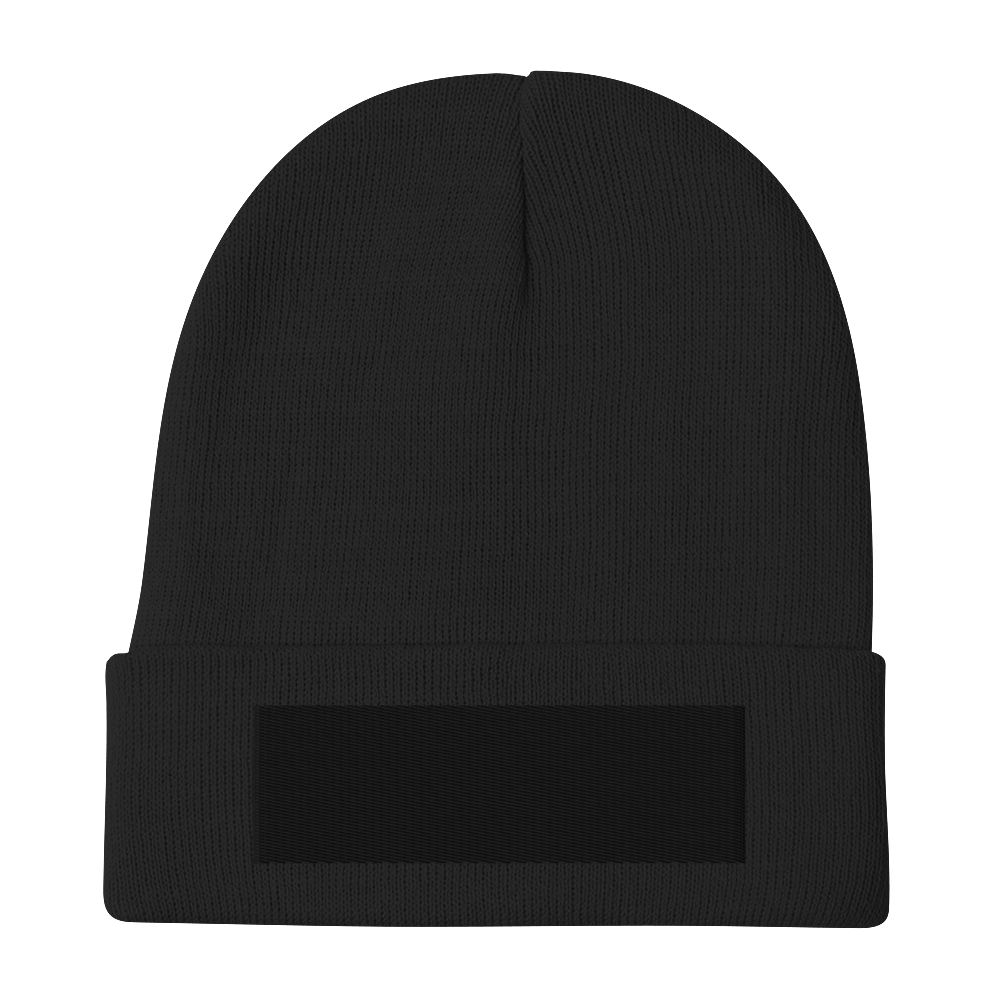 The exclusive Embroidered Beanie blacked out 