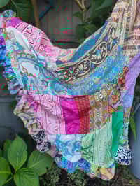 Image 3 of Patchwork Stevie top peach tassels