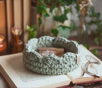 Image 1 of Scallop Crochet basket