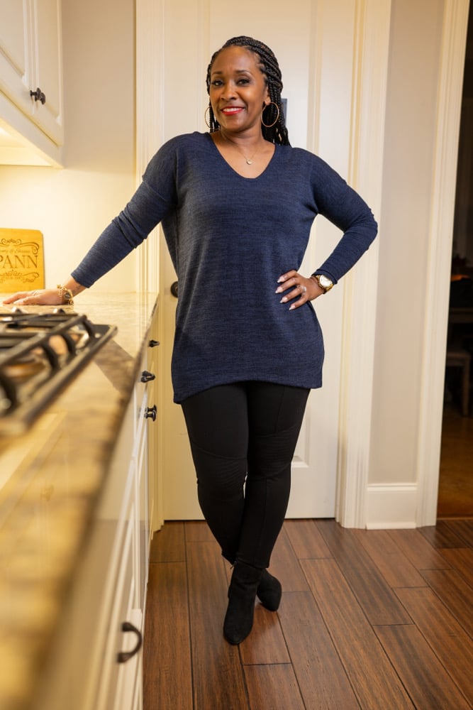 Image of Long Sleeve V-Neck Tunic
