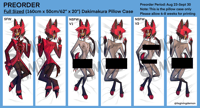 Image 1 of Full Sized Alastor Dakimakura Pillow Case