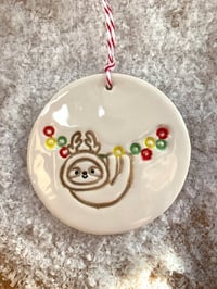 Image 4 of Christmas Sloth decoration