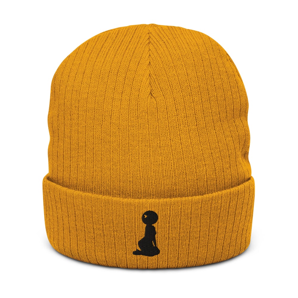 Image of LOGO Ribbed knit beanie