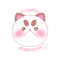 Image 2 of ‘cuteness aggression’ puppycat sticker