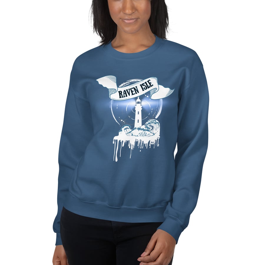 Image of Officially licensed does it hurt Raven Isle white Unisex Sweatshirt