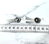 Image 3 of Silver Protective Eye Earrings Handmade Sterling Silver 925