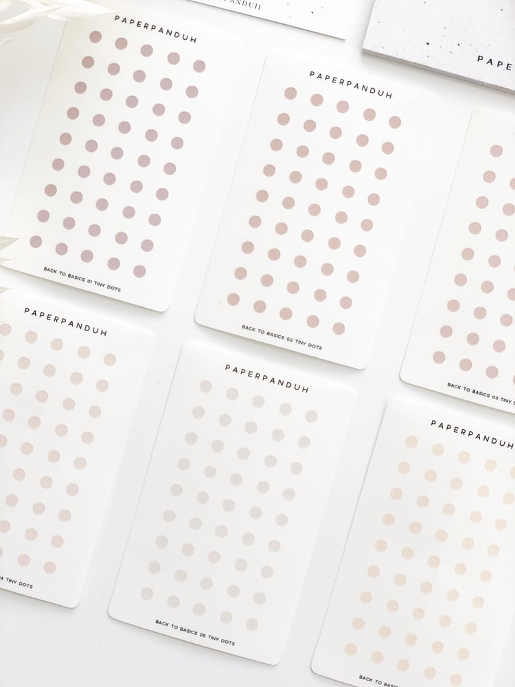 Tiny Back To Basics Dots Transparent Set | paperpanduh