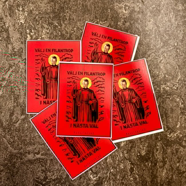 Klistermärke - Människoälskare