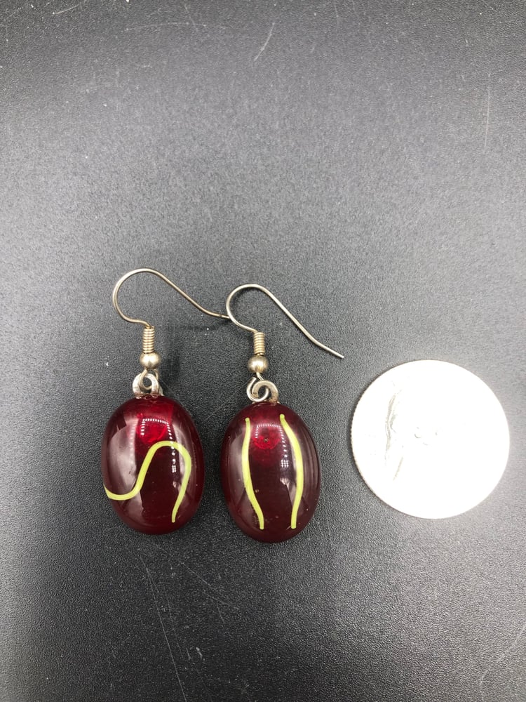 Image of Soft glass fused earrings 001