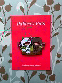 Image 1 of Water and Mud Axolotls Enamel Pins