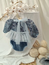 Image 3 of Photo prop | Newborn body-dress for photo shoots | Rini | blue jeans color