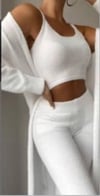 3 Piece Cozy Set white 