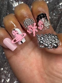 Image 4 of I’m  about that life short square gel press on Nails  