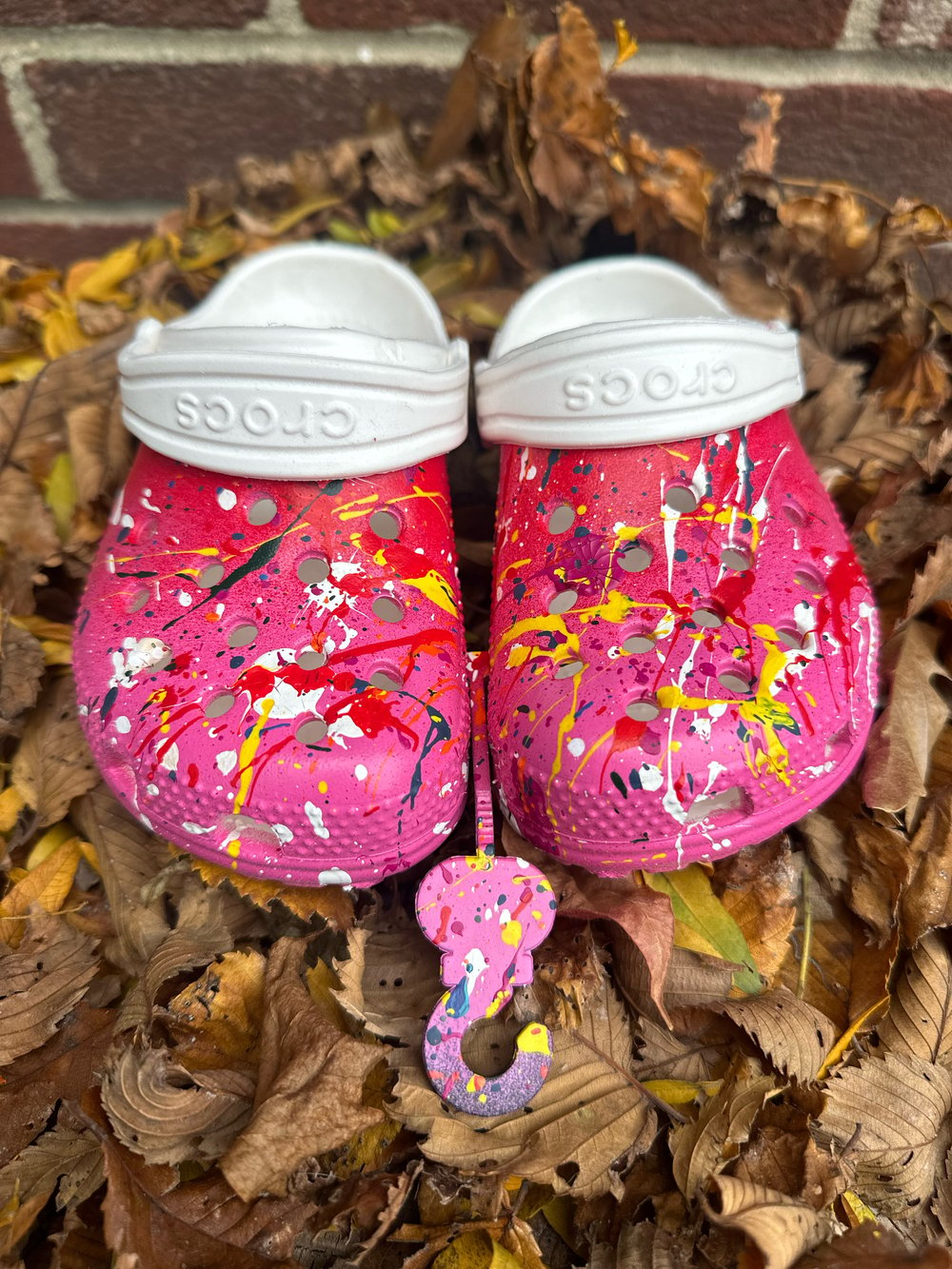 Image of Custom Painted Pink Crocs by Phillip Simpson