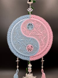 Image 4 of Cotton Candy Yin & Yang Dreamcatcher
