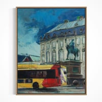 Image 3 of Painting / maleri / "Kbh – Malerdrømme og tankestreger – Kongen, bussen og borgen" / 80x100 cm
