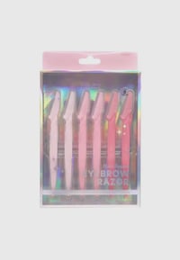 Image 1 of Celavi  Pink Multi-Purpose Eyebrow Razor 6 Pcs