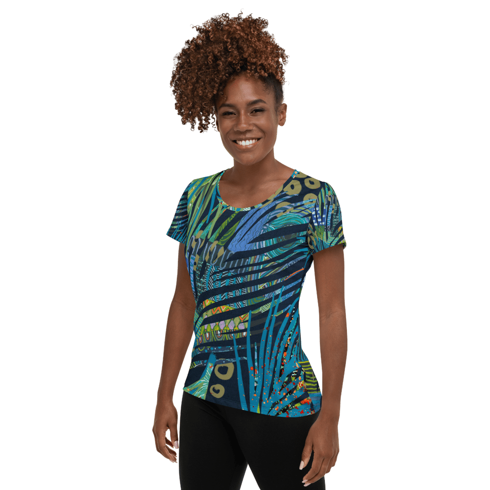 Image of Blue Jungle Damen Sport T-shirt Dark