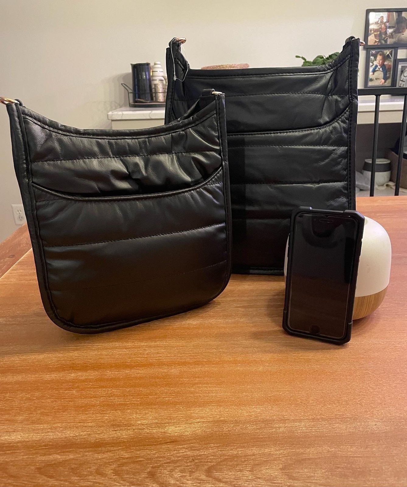 Zipper crossbody Sheen Quilted Large Luckee Star Adornments