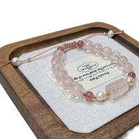Image 4 of rose quartz with pearl bracelet 粉晶珍珠手链