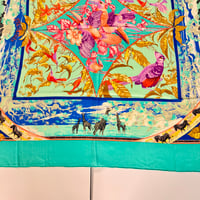 Image 10 of Hermès Cashmere Shawl  "Tropiques" by Laurence Bourthoumieux 140cm