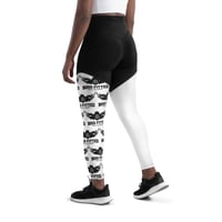 Image 2 of White and Black Sports Leggings (tight fit)