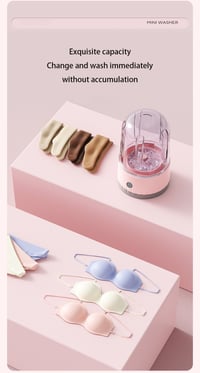 Image 16 of Mini Laundry Cup 1L Wireless Portable Underwear&Socks Automatic Washing Machine Rechargeable