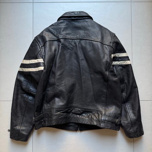 Image of 1990s Heavyweight Leather Cropped Jacket, Size Medium