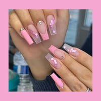 Pink Coffin Nails