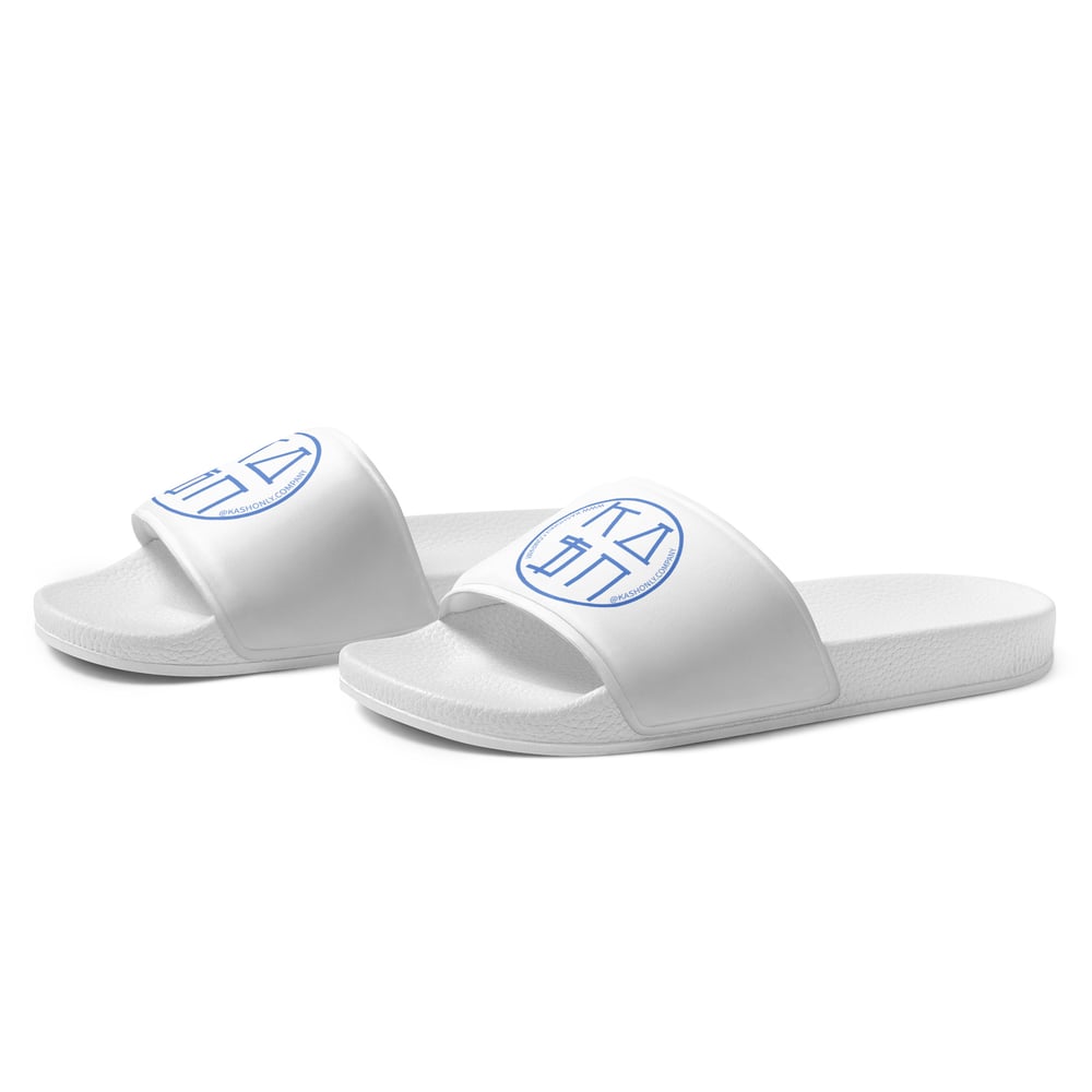 Image of KASHONLY MEN'S SLIDES-WHITE