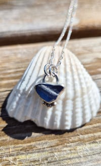 Image 3 of Blue Seaglass Necklace 