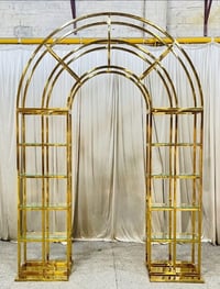 Image 1 of Gold Stainless  Steel with  glass candle holder  210x300cm 