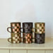 Image of checkered mug dark green 