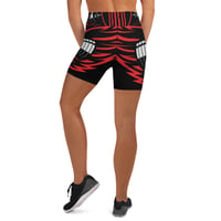 Image 4 of BOSSFITTED Black and Red Logo AOP Yoga Shorts