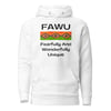 FAWU Orange/Green Print hoodie (white)