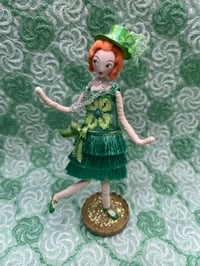 Image 1 of Irish flapper girl, miniature art doll figure