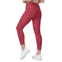 Image 3 of Red Grass Crossover Leggings with Pockets