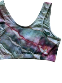 Image 5 of M (36) Cotton-Blend Tank Bralette in Earthy Geode Ice Dye
