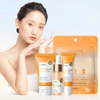 Image 1 of 3pcs/set LAIKOU Vitamin C 24K Golden Sakura Skin Care Sets Face Cream Serum Eye Cream Moisturizing A