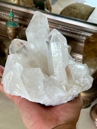 Image 1 of Clear Quartz Points Cluster Display Piece #2598